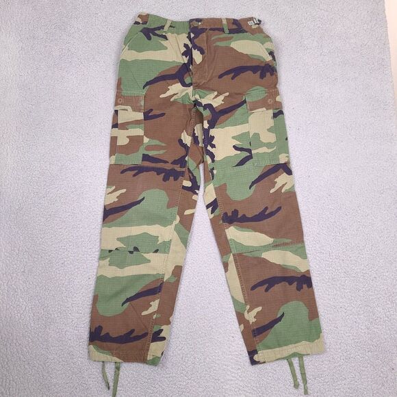US Military Woodland Camo Combat Trousers Small 29 Waist BDU Hot Weather Propper - Picture 1 of 16